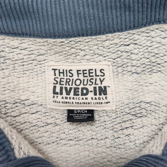 American Eagle Big Hug Henley Sweatshirt – Size Small (Oversized) - Picture 7 of 7